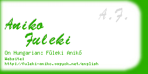 aniko fuleki business card